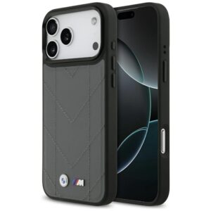 BMW M Quilted Logo MagSafe case for iPhone 17 Pro Max - graphiteeng