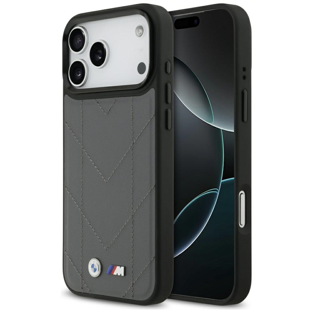 BMW M Quilted Logo MagSafe case for iPhone 17 Pro Max - graphiteeng
