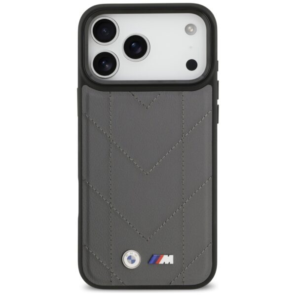 BMW M Quilted Logo MagSafe case for iPhone 17 Pro Max - graphiteeng