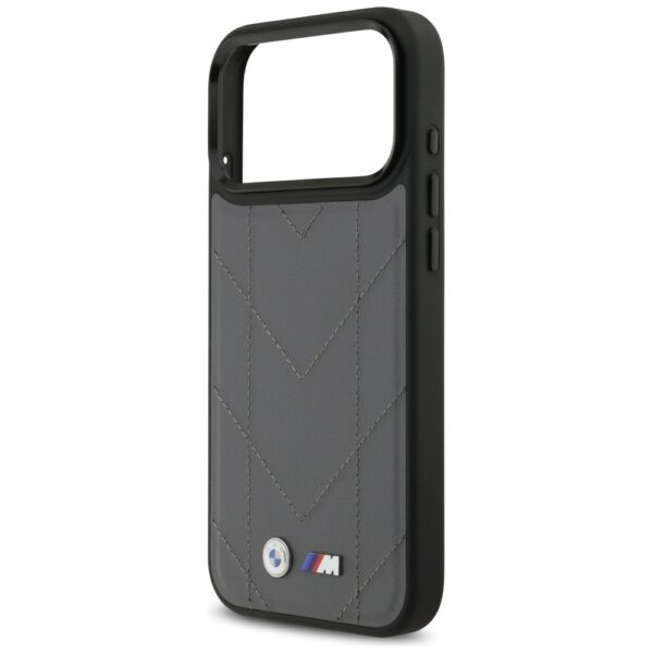 BMW M Quilted Logo MagSafe case for iPhone 17 Pro Max - graphiteeng
