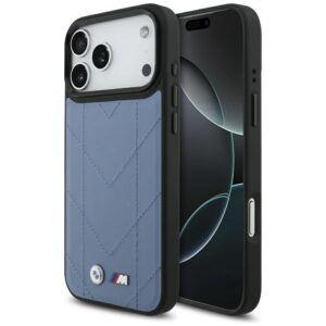 BMW M Quilted Logo MagSafe Case for iPhone 17 Pro Max - Blueeng