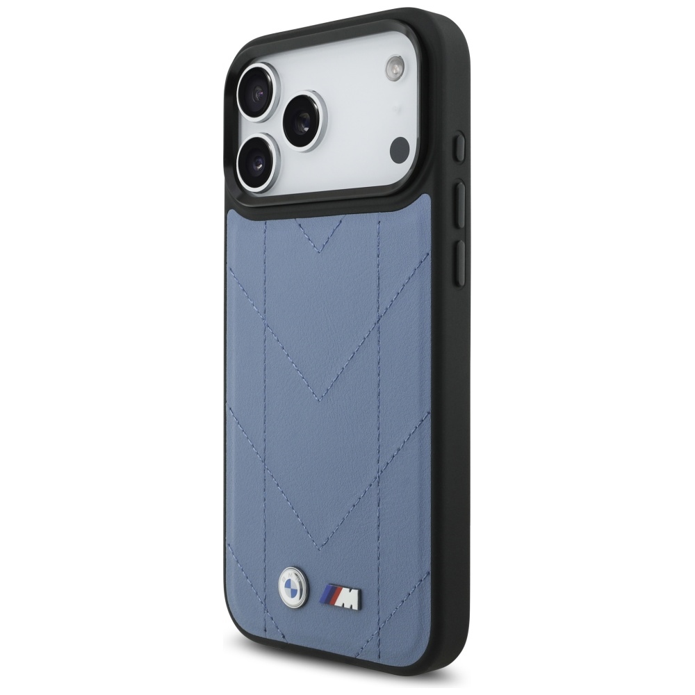 BMW M Quilted Logo MagSafe Case for iPhone 17 Pro Max - Blueeng