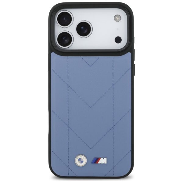 BMW M Quilted Logo MagSafe Case for iPhone 17 Pro Max - Blueeng