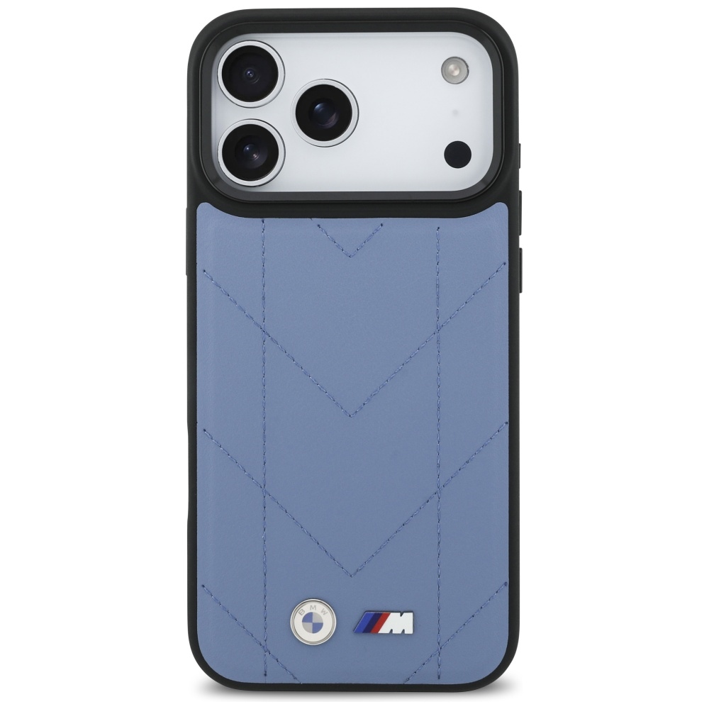 BMW M Quilted Logo MagSafe Case for iPhone 17 Pro Max - Blueeng