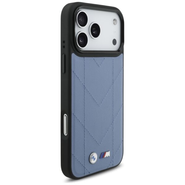 BMW M Quilted Logo MagSafe Case for iPhone 17 Pro Max - Blueeng