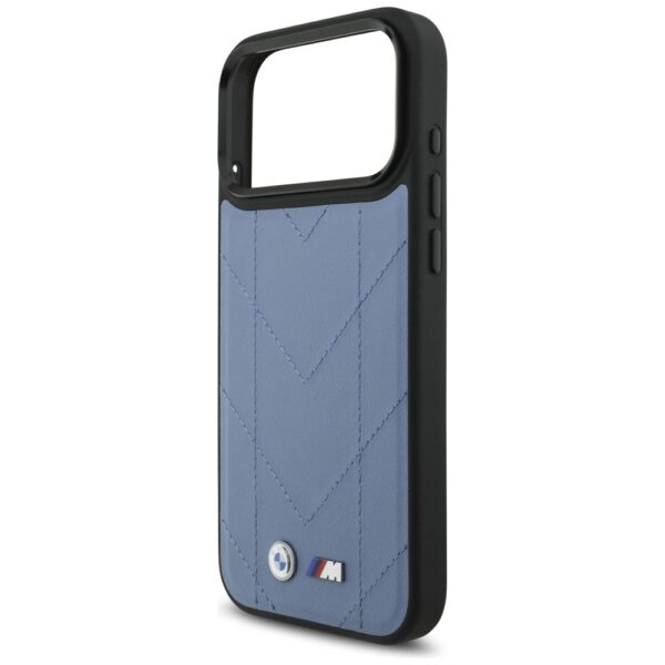 BMW M Quilted Logo MagSafe Case for iPhone 17 Pro Max - Blueeng