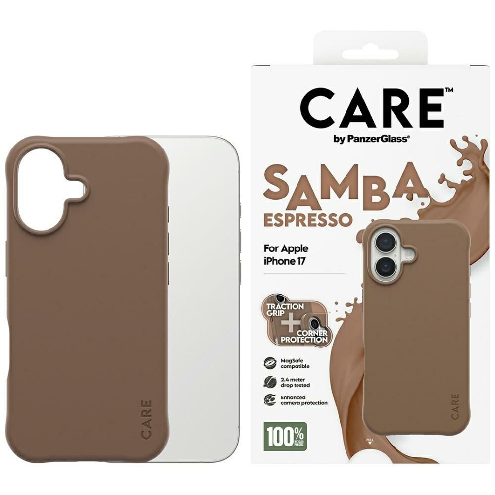 CARE by PanzerGlass Fashionable Samba MagSafe Case for iPhone 17 - Browneng