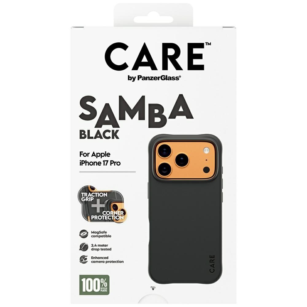 200649_5 CARE by PanzerGlass Fashionable Samba MagSafe Case for iPhone 17 Pro - Blackeng