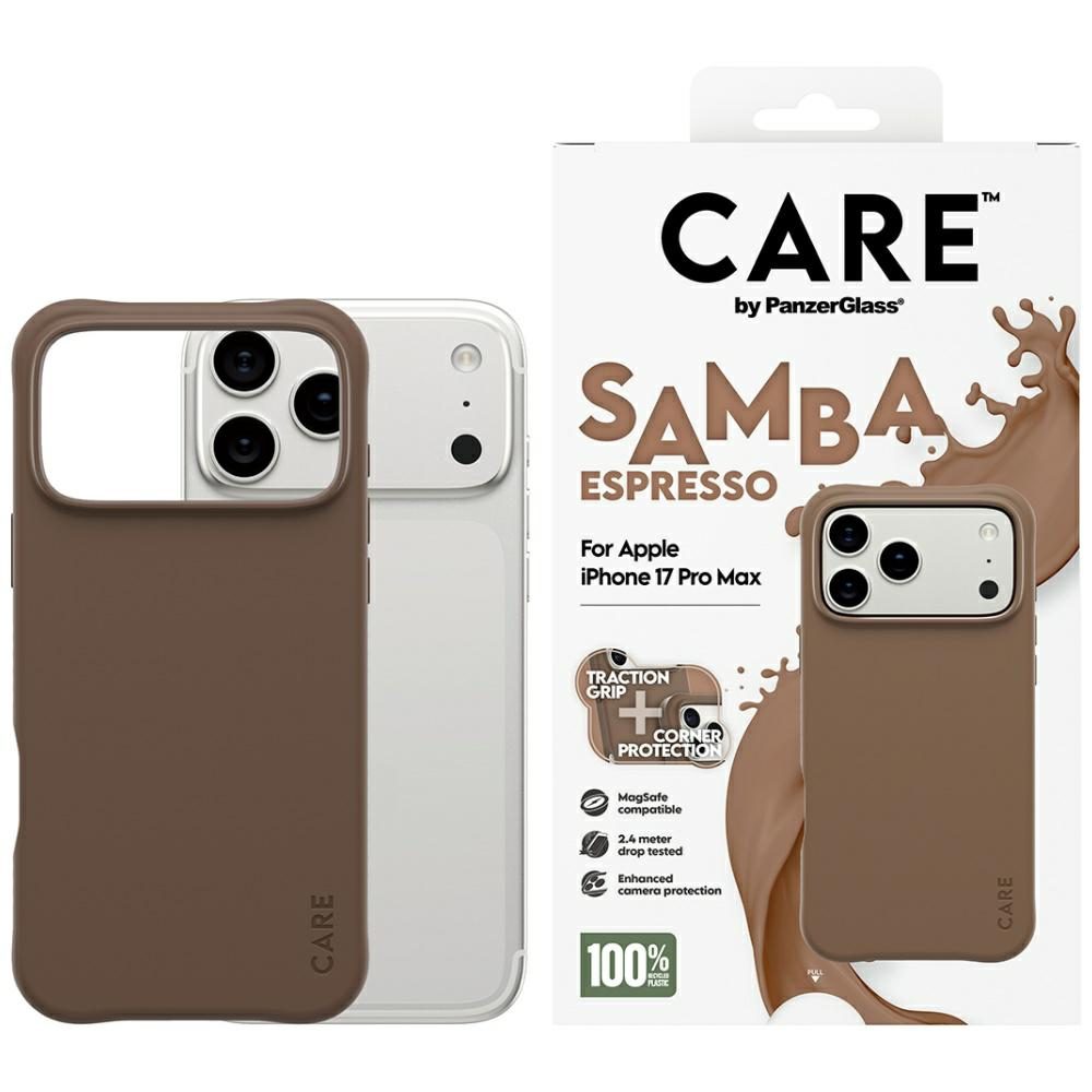 CARE by PanzerGlass Fashionable Samba MagSafe Case for iPhone 17 Pro Max - Browneng