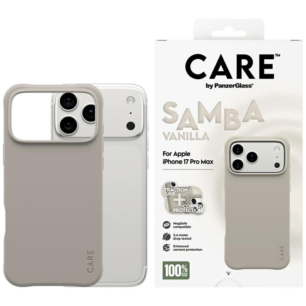 200653_1 CARE by PanzerGlass Fashionable Samba MagSafe Case for iPhone 17 Pro Max - Grayeng