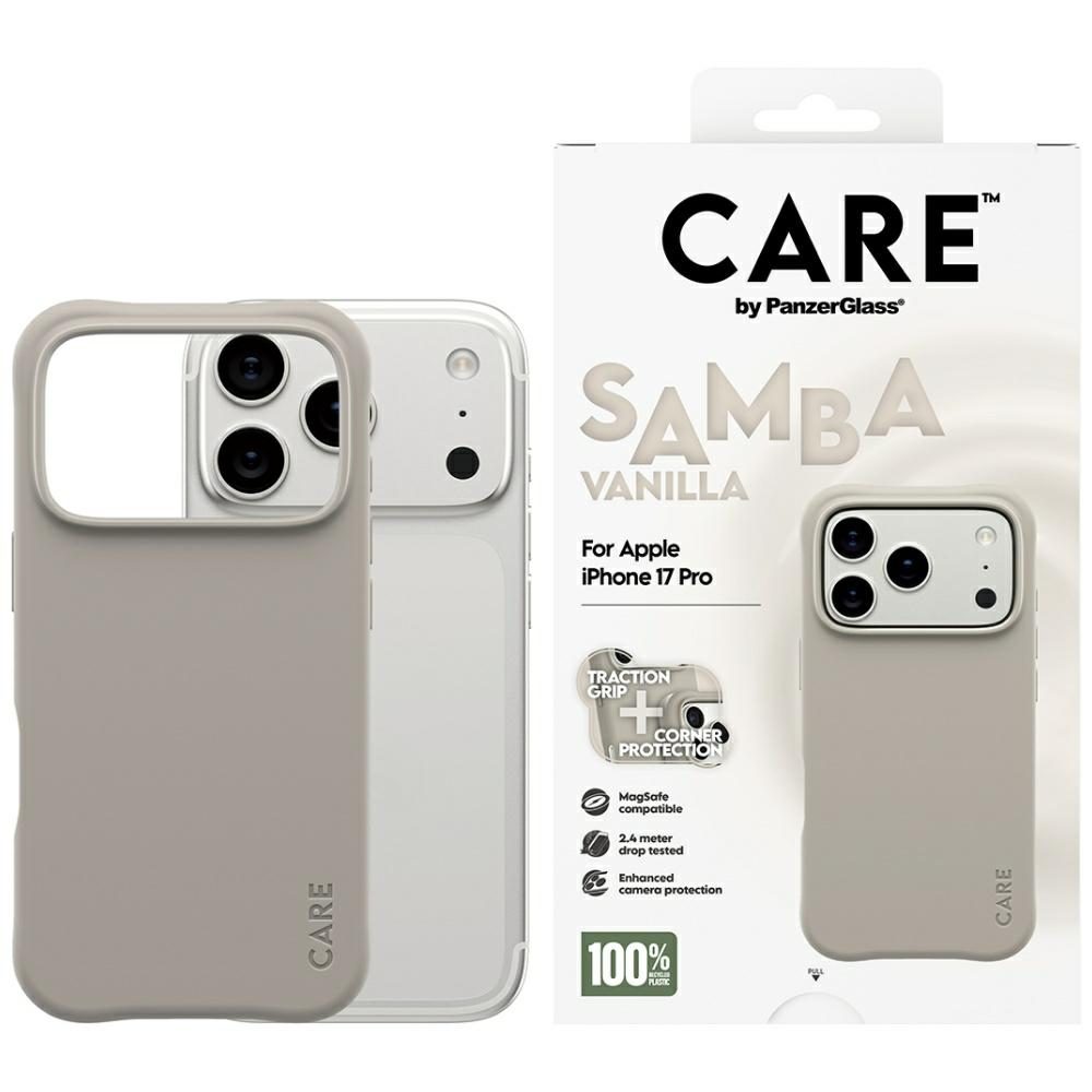 CARE by PanzerGlass Fashionable Samba MagSafe Case for iPhone 17 Pro - Grayeng