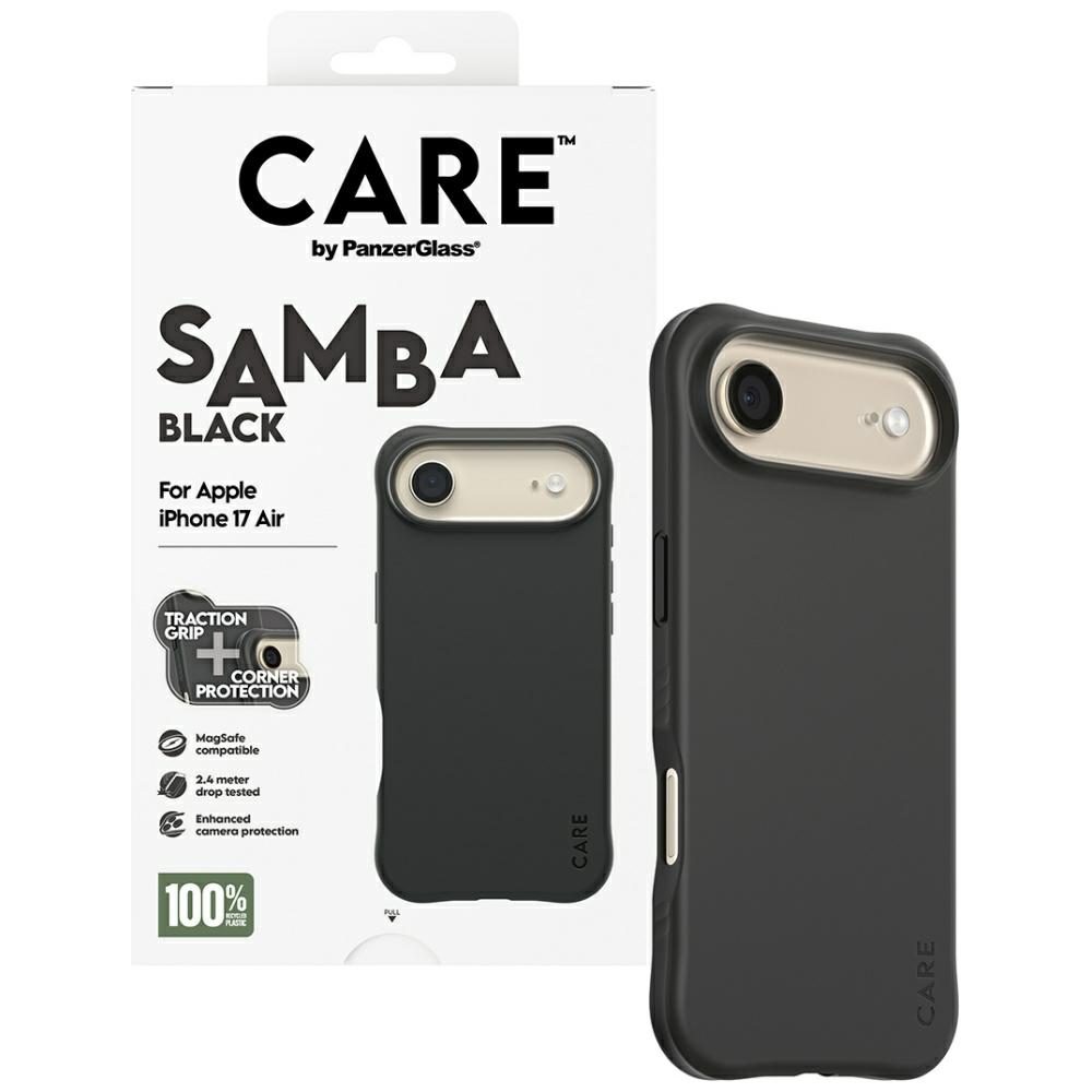 200656_4 CARE by PanzerGlass Fashionable Samba MagSafe Case for iPhone Air - Blackeng
