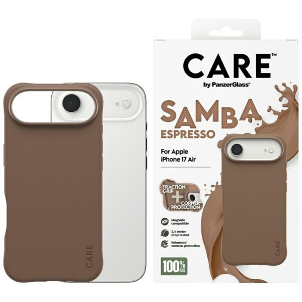 200657_1 CARE by PanzerGlass Fashionable Samba MagSafe Case for iPhone Air - Browneng