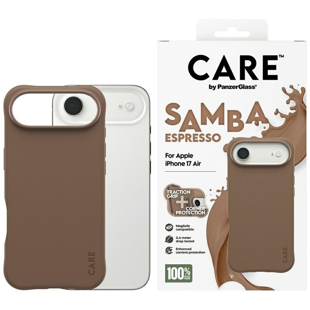 200657_1 CARE by PanzerGlass Fashionable Samba MagSafe Case for iPhone Air - Browneng