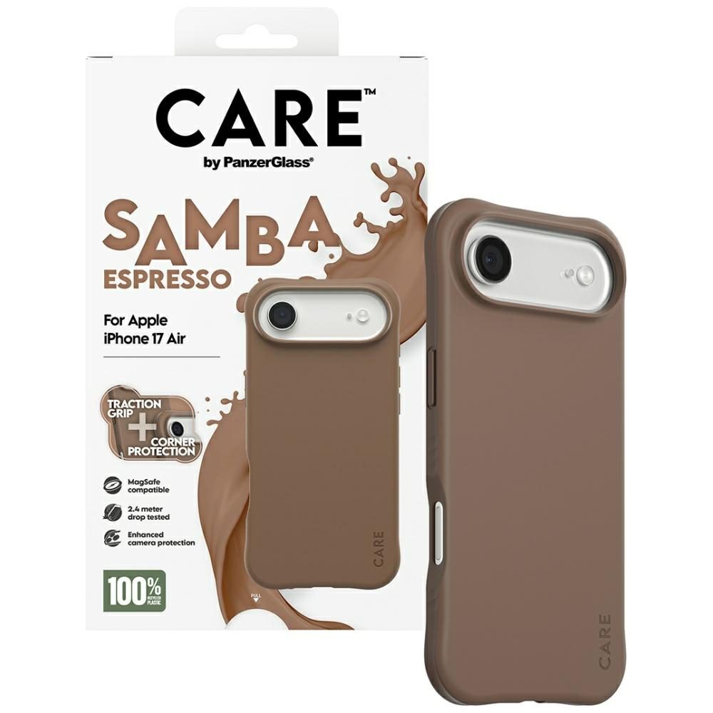 200657_4 CARE by PanzerGlass Fashionable Samba MagSafe Case for iPhone Air - Browneng