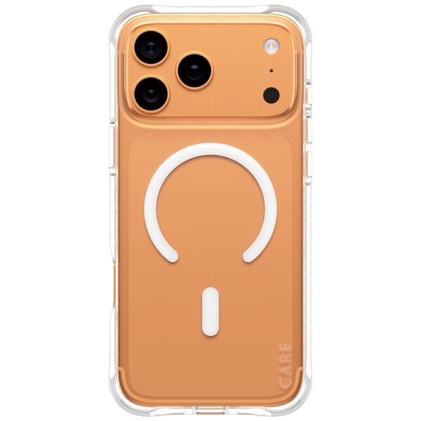 CARE by PanzerGlass Fashionable Samba Case w. White MagSafe for iPhone 17 Pro Max - Transparenteng