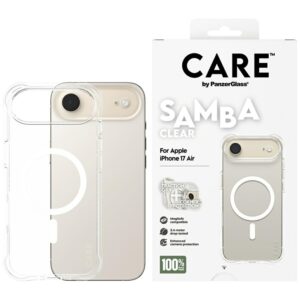 CARE by PanzerGlass Fashionable Samba Case w. White MagSafe for iPhone Air - Transparenteng