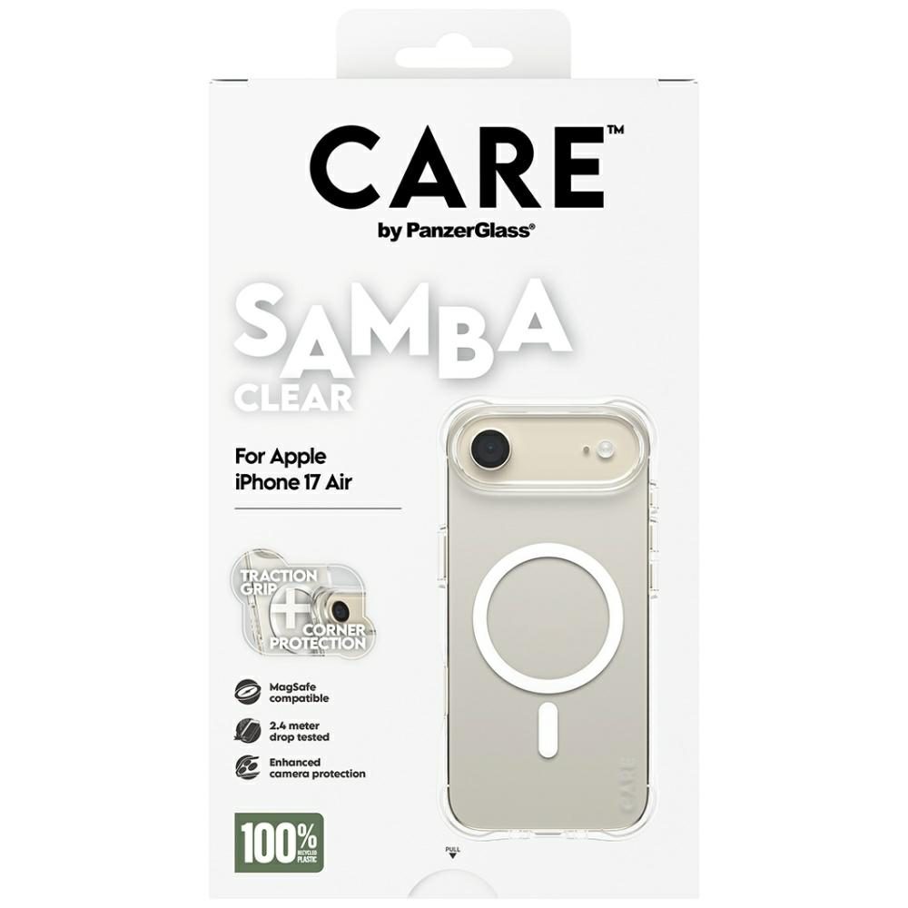 200662_5 CARE by PanzerGlass Fashionable Samba Case w. White MagSafe for iPhone Air - Transparenteng