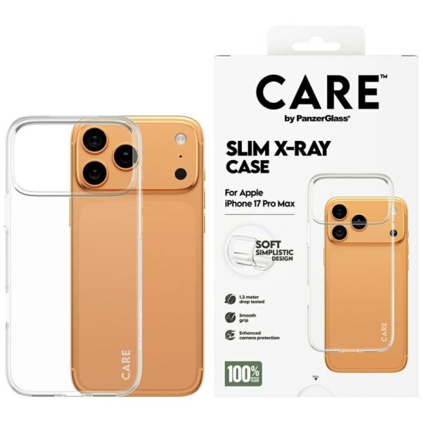 CARE by PanzerGlass Fashionable X-Ray Soft Basic Case for iPhone 17 Pro Max - Transparenteng