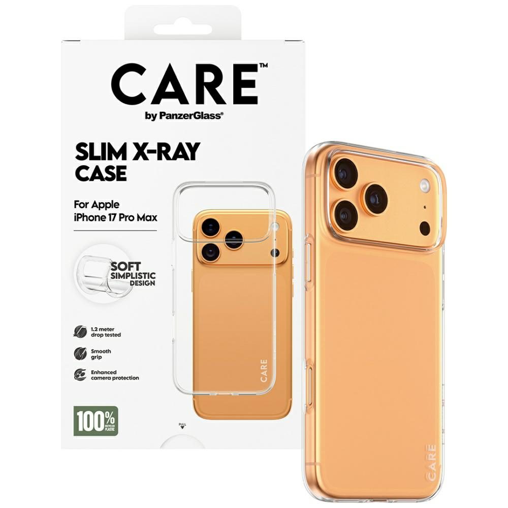 CARE by PanzerGlass Fashionable X-Ray Soft Basic Case for iPhone 17 Pro Max - Transparenteng