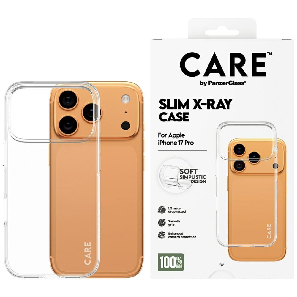 CARE by PanzerGlass Fashionable X-Ray Soft Basic Case for iPhone 17 Pro - Transparenteng