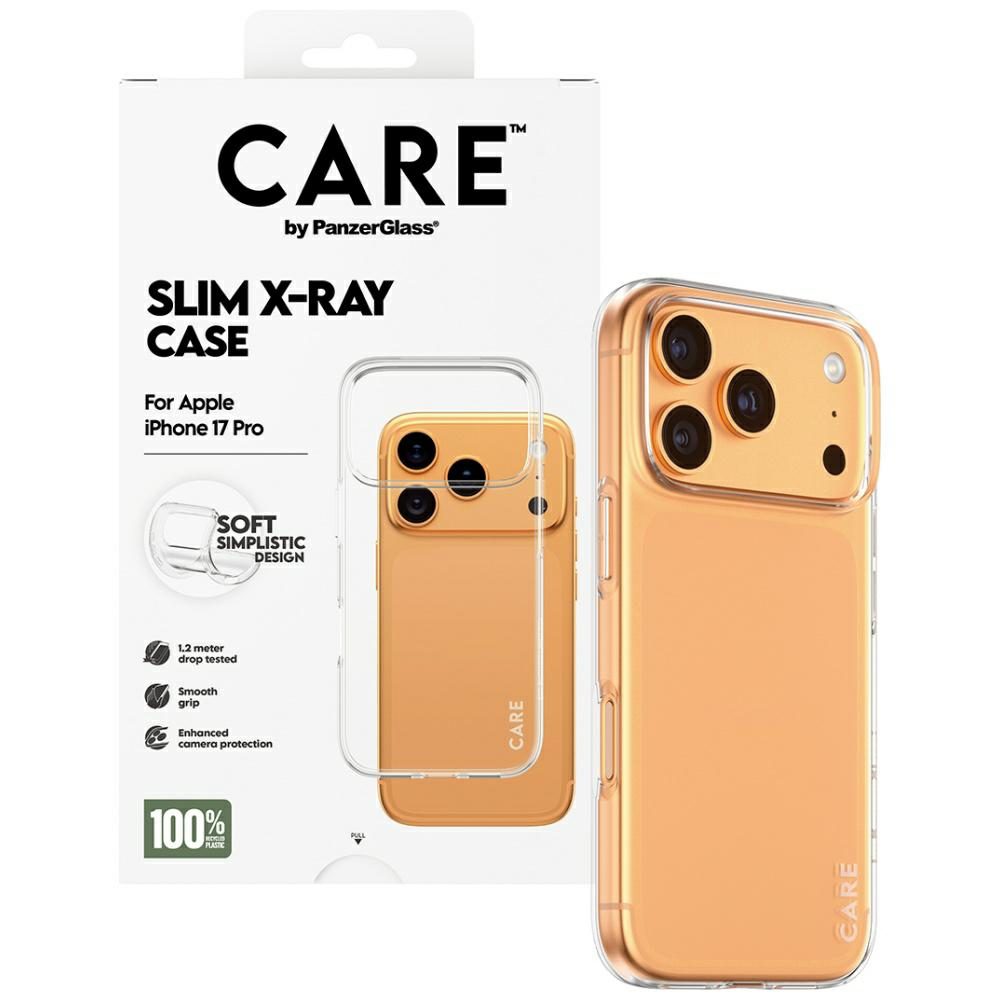 CARE by PanzerGlass Fashionable X-Ray Soft Basic Case for iPhone 17 Pro - Transparenteng