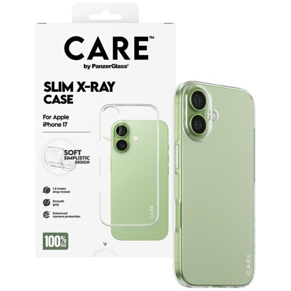 200665_4 CARE by PanzerGlass Fashionable X-Ray Soft Basic Case for iPhone 17 - Transparenteng