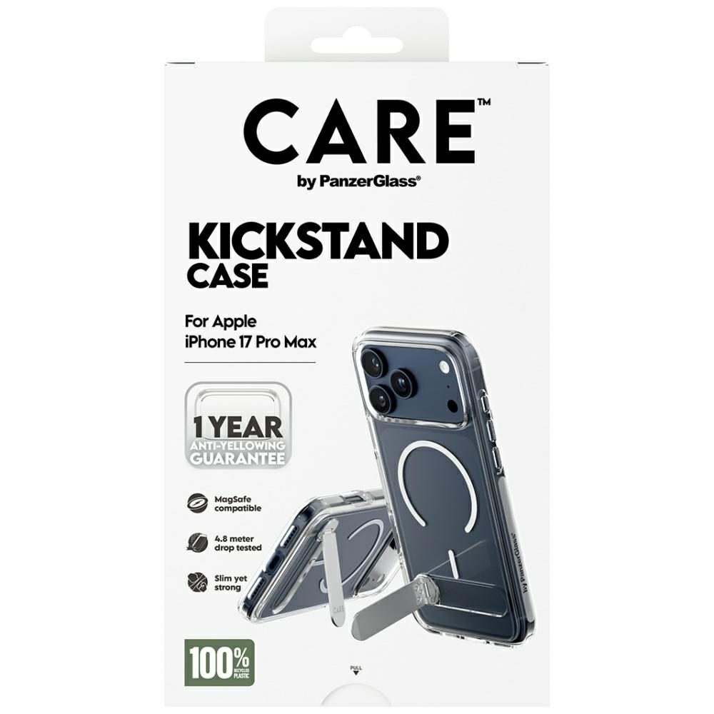 200675_5 CARE by PanzerGlass Feature Case w. Kickstand MagSafe for iPhone 17 Pro Max - Cleareng