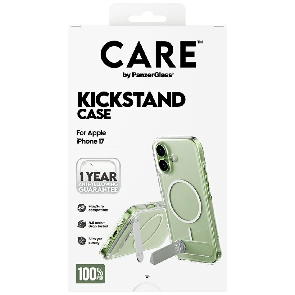 CARE by PanzerGlass Feature Case w. Kickstand MagSafe for iPhone 17 - Transparenteng