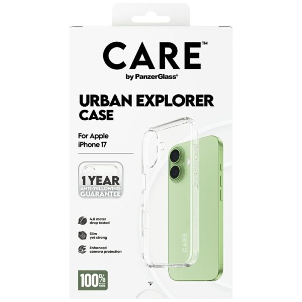 200689_5 CARE by PanzerGlass Flagship Urban Explorer Case w. Clear Frame for iPhone 17 - transparenteng