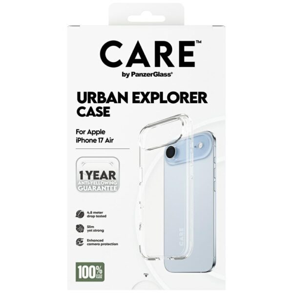 CARE by PanzerGlass Flagship Urban Explorer Case w. Clear Frame for iPhone Air - Transparenteng