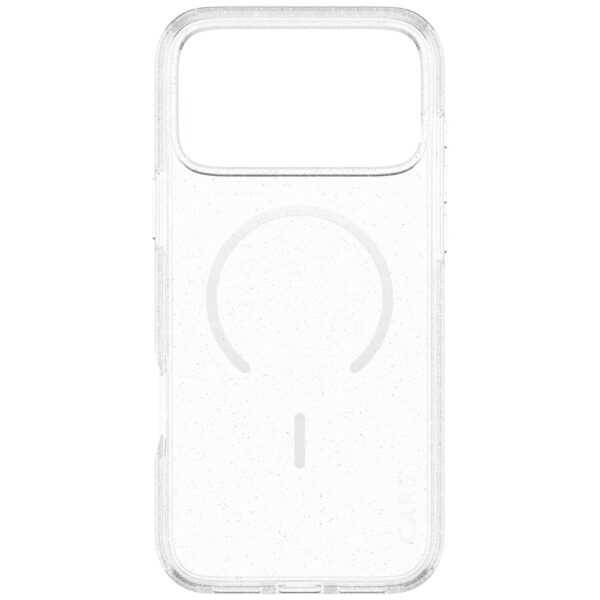 CARE by PanzerGlass Flagship Urban Explorer Case w. White MagSafe for iPhone 17 Pro Max - Clear Glittereng