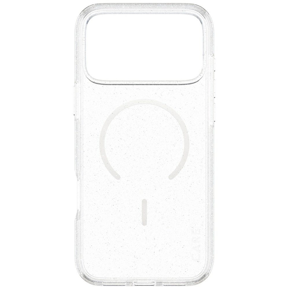 CARE by PanzerGlass Flagship Urban Explorer Case w. White MagSafe for iPhone 17 Pro Max - Clear Glittereng