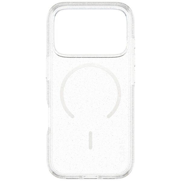 CARE by PanzerGlass Flagship Urban Explorer Case w. White MagSafe for iPhone 17 Pro - Clear Glittereng