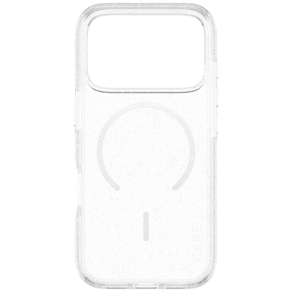 CARE by PanzerGlass Flagship Urban Explorer Case w. White MagSafe for iPhone 17 Pro - Clear Glittereng
