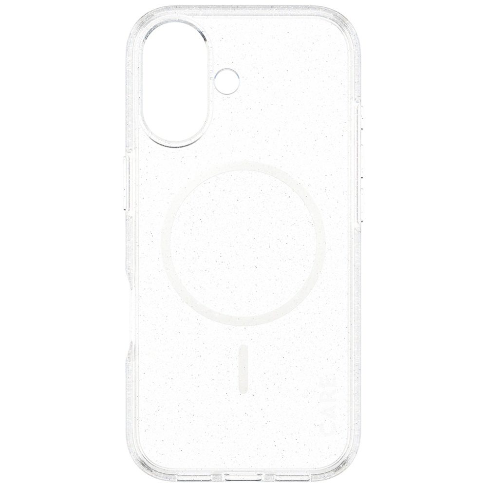CARE by PanzerGlass Flagship Urban Explorer Case w. White MagSafe for iPhone 17 - Clear Glittereng