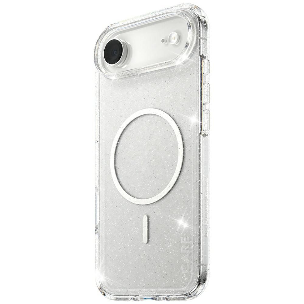 CARE by PanzerGlass Flagship Urban Explorer Case w. White MagSafe for iPhone Air - Clear Glittereng