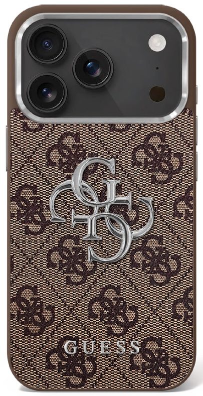 200699_1 Guess 4G Big 4G Classic Logo case for iPhone 17 - brown and silvereng