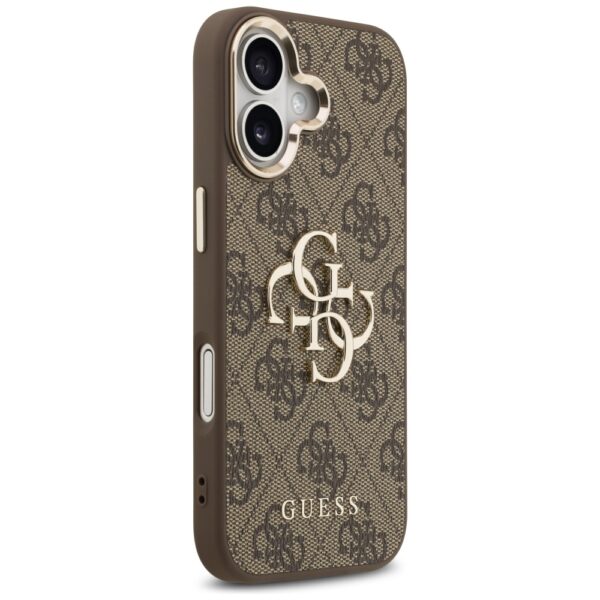200700_4 Guess 4G Big 4G Classic Logo Case for iPhone 17 - Brown and Goldeng