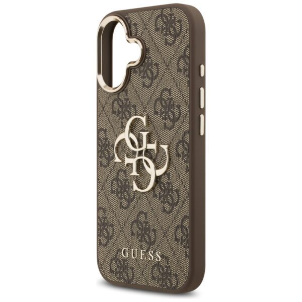 200700_6 Guess 4G Big 4G Classic Logo Case for iPhone 17 - Brown and Goldeng