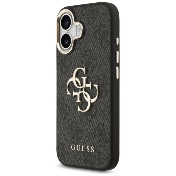 200701_2 Guess 4G Big 4G Classic Logo Case for iPhone 17 - Black and Goldeng