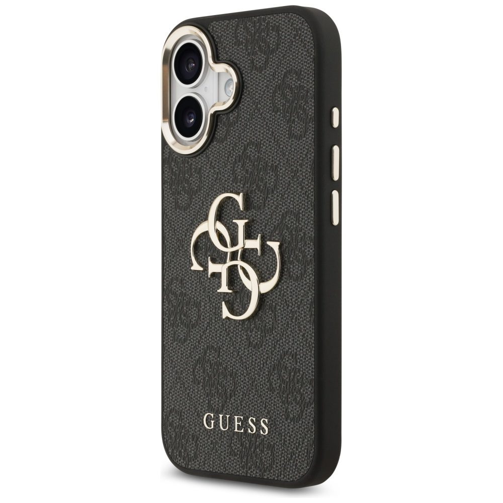 200701_2 Guess 4G Big 4G Classic Logo Case for iPhone 17 - Black and Goldeng