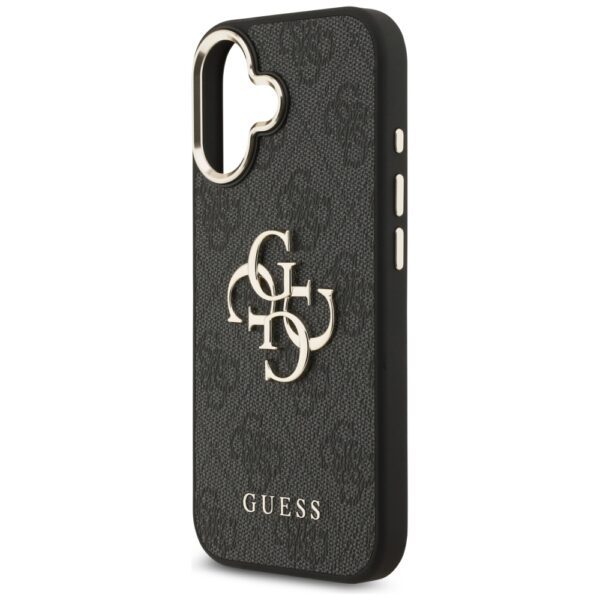 200701_6 Guess 4G Big 4G Classic Logo Case for iPhone 17 - Black and Goldeng