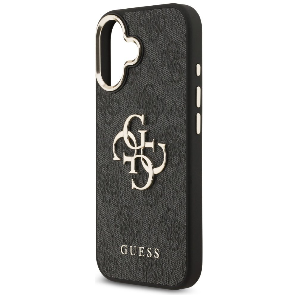 200701_6 Guess 4G Big 4G Classic Logo Case for iPhone 17 - Black and Goldeng