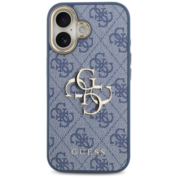 200702_3 Guess 4G Big 4G Classic Logo Case for iPhone 17 - Blue and Goldeng