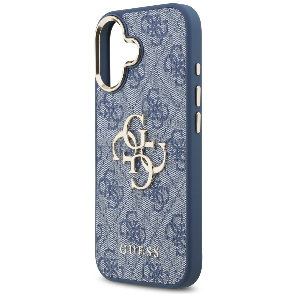 200702_6 Guess 4G Big 4G Classic Logo Case for iPhone 17 - Blue and Goldeng