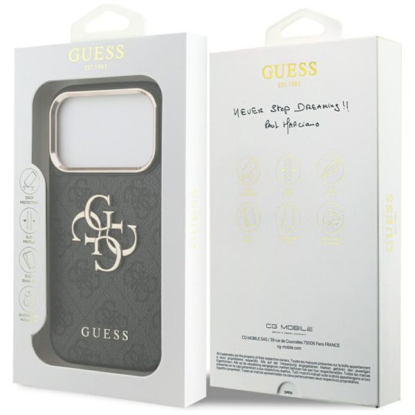 Guess 4G Big 4G Classic Logo Case for iPhone 17 Pro - Black and Goldeng