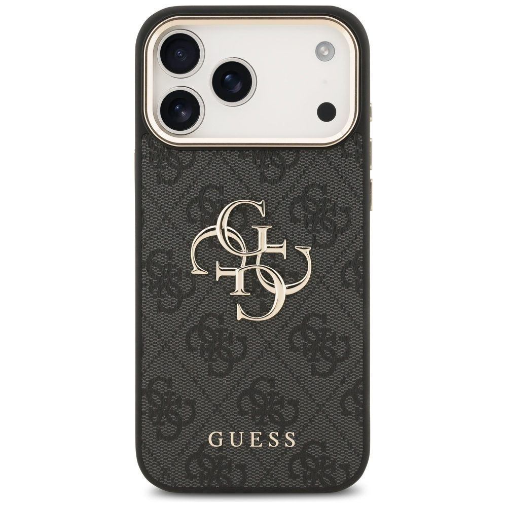 Guess 4G Big 4G Classic Logo Case for iPhone 17 Pro Max - Black and Goldeng