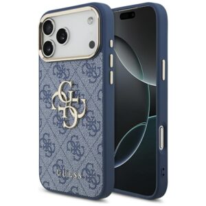 Guess 4G Big 4G Classic Logo Case for iPhone 17 Pro Max - Blue and Goldeng
