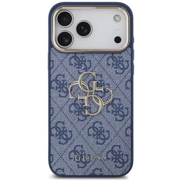 200708_3 Guess 4G Big 4G Classic Logo Case for iPhone 17 Pro Max - Blue and Goldeng